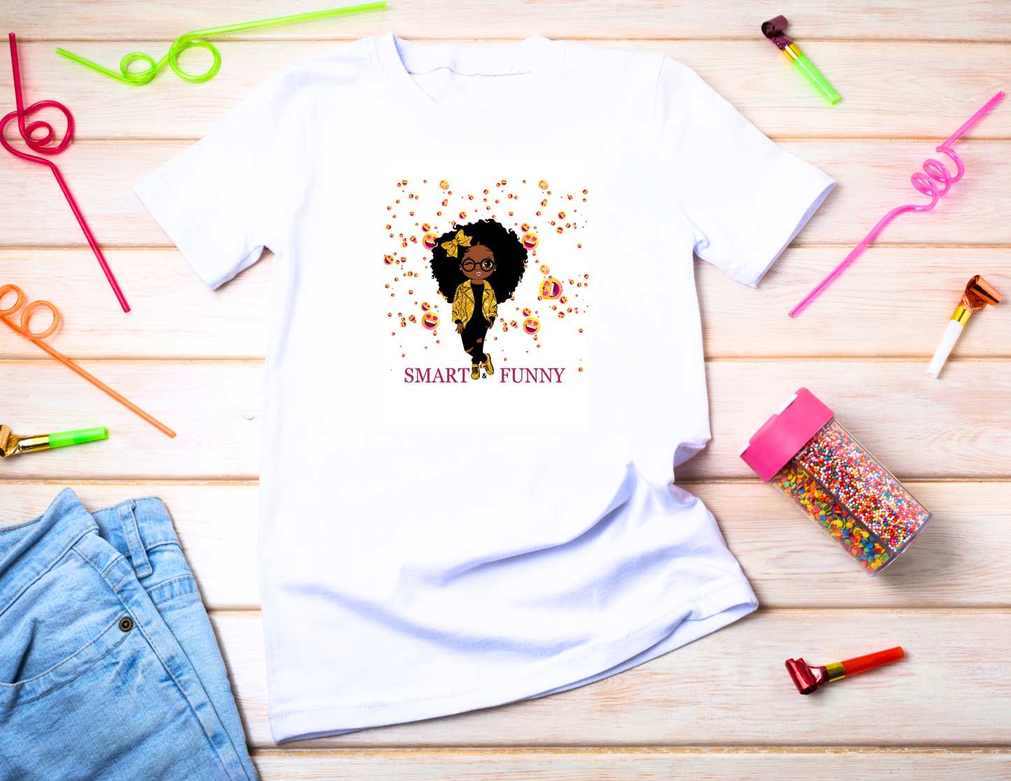 Smart & Funny Toddler Girls Tee