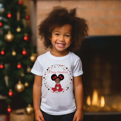 Merry Christmas Marshmallows & Puffs Toddler Girls Tee