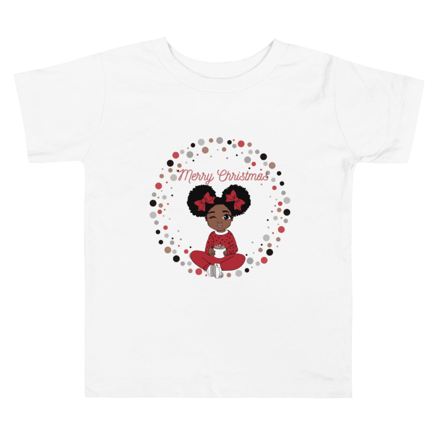 Merry Christmas Marshmallows & Puffs Toddler Girls Tee